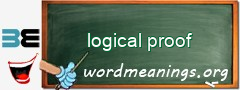 WordMeaning blackboard for logical proof